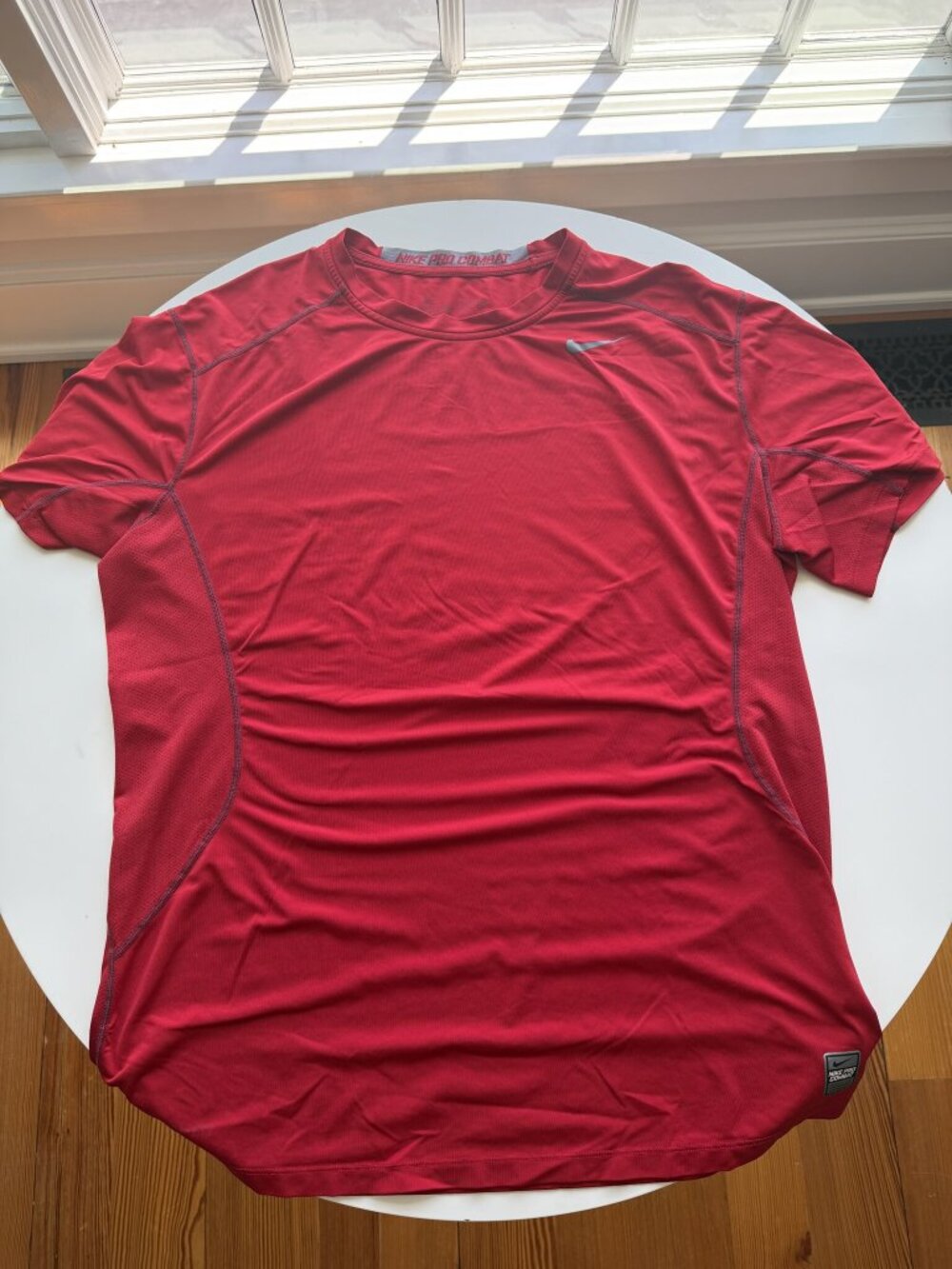 Nike Pro Combat Fitted Dri-Fit Tee Red Mens XL